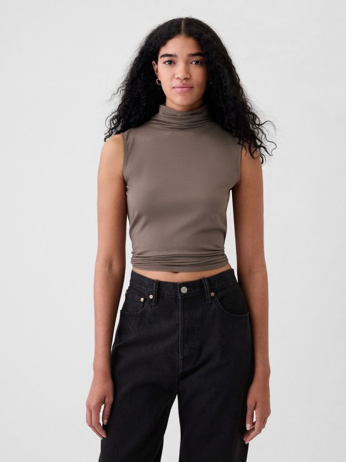 Featherweight Turtleneck Tank Top