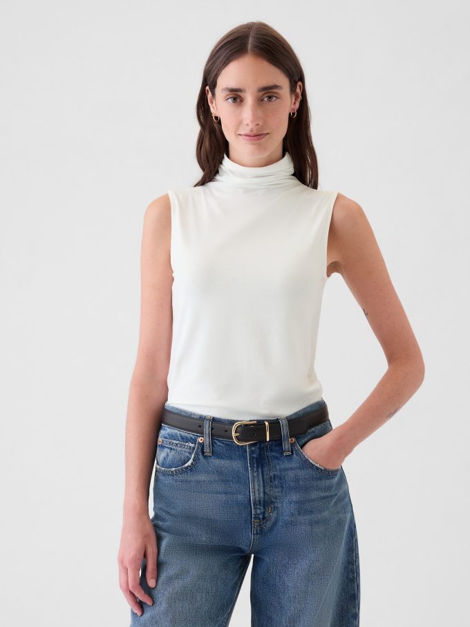 Featherweight Turtleneck Tank Top