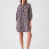 Flannel Utility Mini Shirtdress