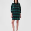 Flannel Utility Mini Shirtdress