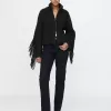 Fringe Zip Cardigan