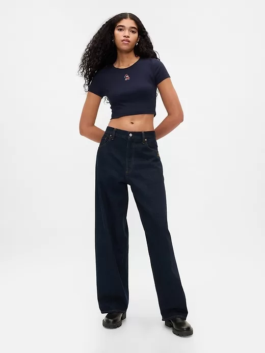 Gap × Disney Cropped Crewneck T-Shirt Gap × Disney Cropped Crewneck T-Shirt