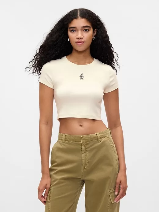 Gap × Disney Cropped Crewneck T-Shirt Gap × Disney Cropped Crewneck T-Shirt