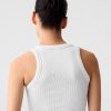 GapFit Seamless Rib Cropped Halter Tank Top