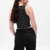 GapFit Seamless Rib Cropped Halter Tank Top