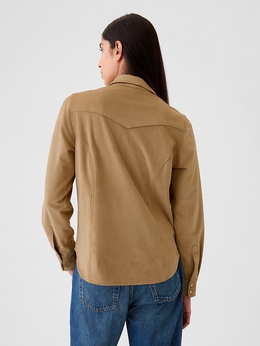 GapHeritage Vegan Suede Western Shirt GapHeritage Vegan Suede Western Shirt