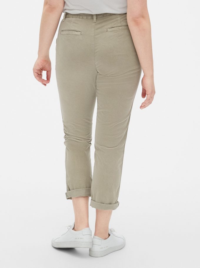 Girlfriend Twill Stripe Khakis