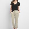 Girlfriend Twill Stripe Khakis