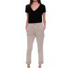 Girlfriend Twill Stripe Khakis