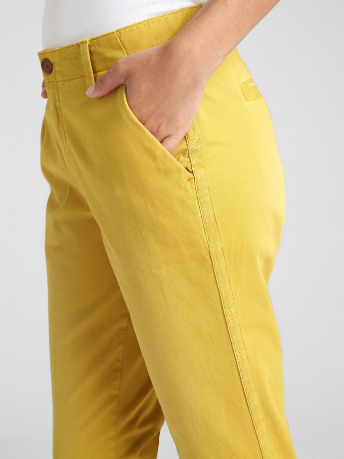 Girlfriend Twill Stripe Khakis