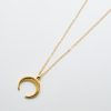 Gold Crescent Moon Necklace