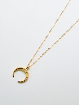 Gold Crescent Moon Necklace Gold Crescent Moon Necklace