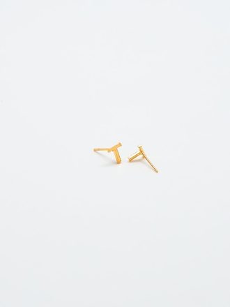 Gold Initial Earrings