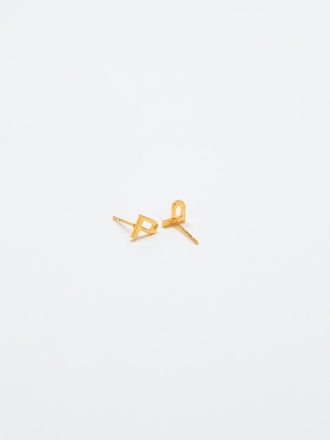 Gold Initial Earrings