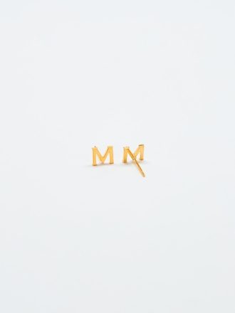 Gold Initial Earrings
