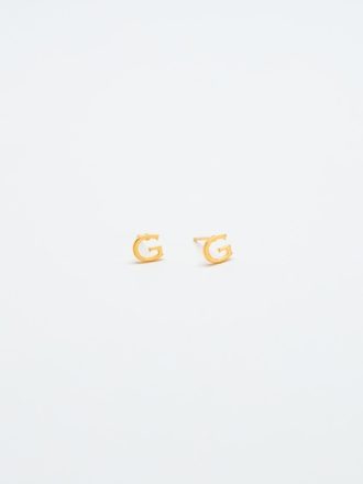 Gold Initial Earrings