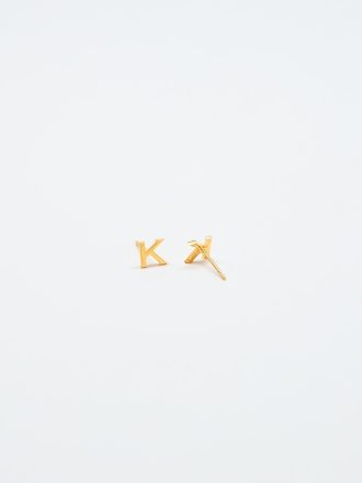 Gold Initial Earrings