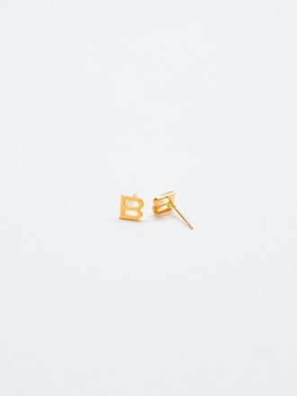 Gold Initial Earrings
