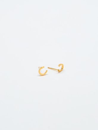 Gold Initial Earrings