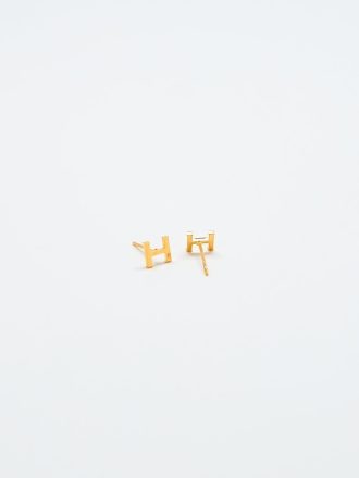 Gold Initial Earrings