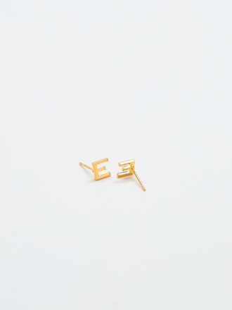 Gold Initial Earrings