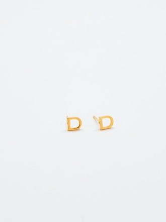 Gold Initial Earrings