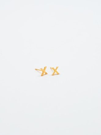 Gold Initial Earrings
