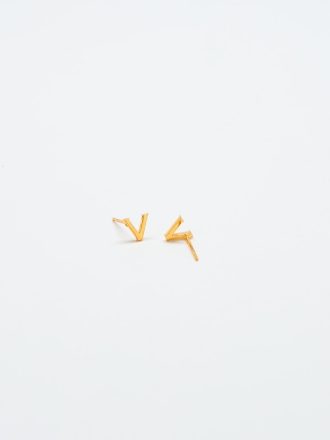 Gold Initial Earrings