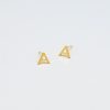 Gold Initial Earrings