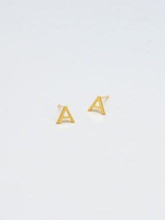 Gold Initial Earrings