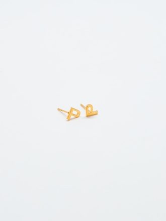 Gold Initial Earrings
