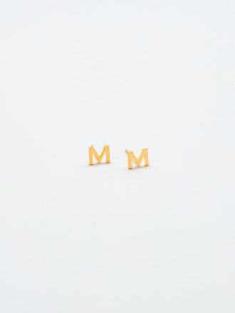 Gold Initial Earrings