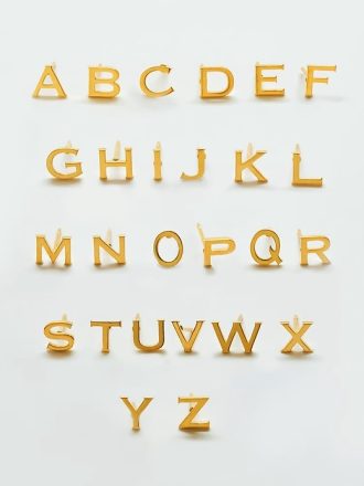 Gold Initial Earrings