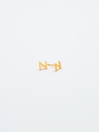 Gold Initial Earrings