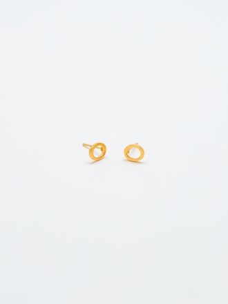 Gold Initial Earrings