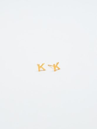 Gold Initial Earrings