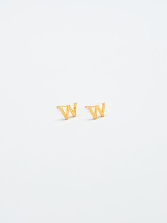 Gold Initial Earrings