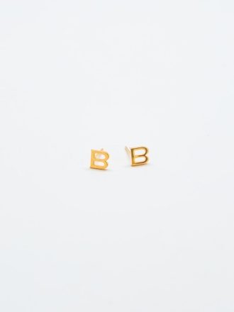 Gold Initial Earrings