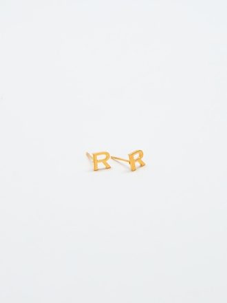 Gold Initial Earrings
