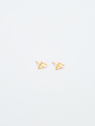 Gold Initial Earrings Gold Initial Earrings