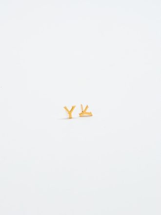 Gold Initial Earrings Gold Initial Earrings