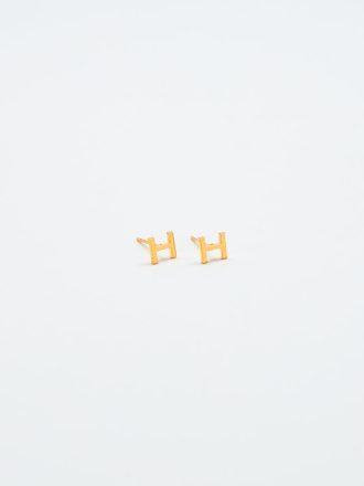 Gold Initial Earrings