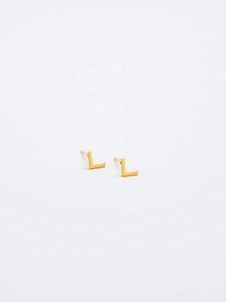 Gold Initial Earrings