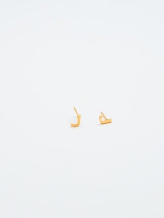Gold Initial Earrings