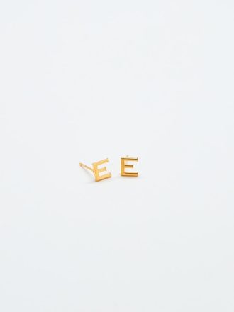 Gold Initial Earrings