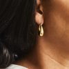 Gold Oval Hoop Earrings
