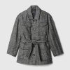 Herringbone Belted Utility Jacket