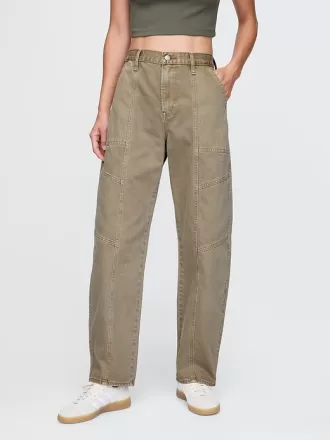 High Rise Barrel Jeans