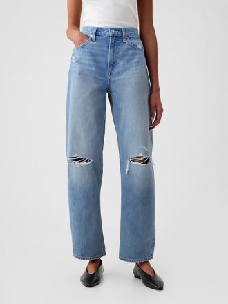 High Rise Barrel Jeans