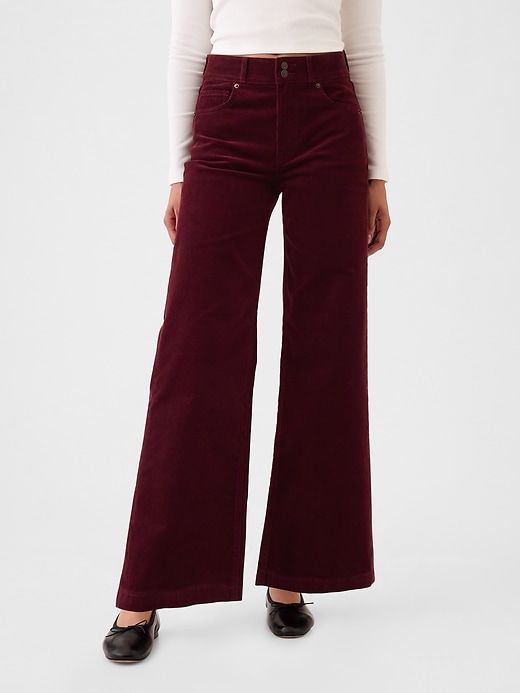 High Rise Corduroy Stride Wide-Leg Pants High Rise Corduroy Stride Wide-Leg Pants